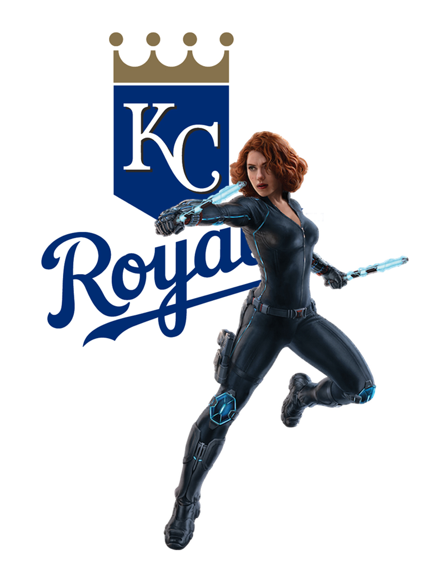 Kansas City Royals Black Widow Logo vinyl decal